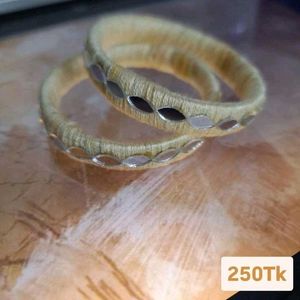 Kundan Work White Bangles 🧿