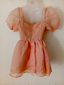 PEACH PRINCESS SHORT DRESS