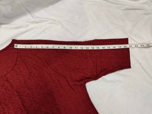 Red Dolman Sleeve Top