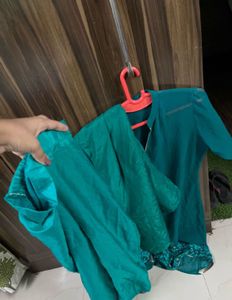 New Soch Green Kurta Set With Pants And Inner