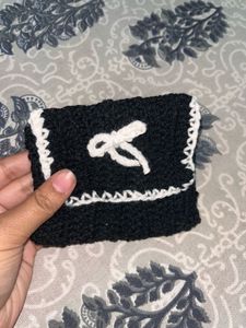 Crochet Black & White Wallet