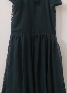 Black Embellished Anarkali Suit