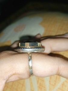 Blue Teardrop Statement Ad Ring