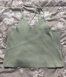 Backless Green Top