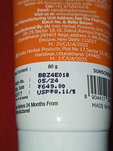 The Derma Co. Sunscreen SPF 50