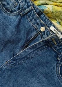 Freakins Distressed Baggy Leg Jeans