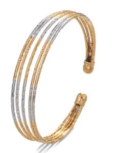 18k Gold Multi-Row Cuff Bracelet