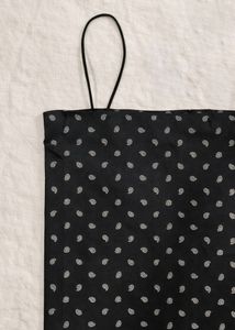 Sleek Black Paisley Print Cami Top