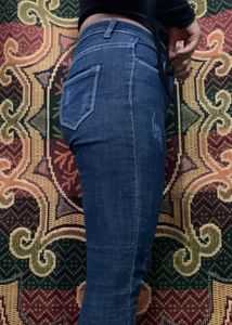 Navy Blue Mid Waisted Jeans