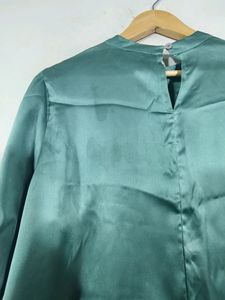 Tokyo Talkies Sea Green Satin Top ( Women)