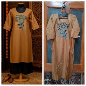 🇳🇿💫❤️Embroidered Elegant Gold Colour Kurti