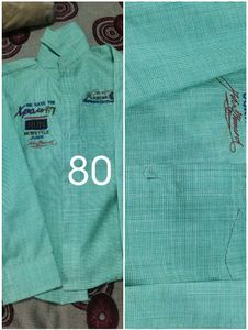 Boys Green Graphic Shirt