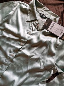 Mint Green Satin Shirt