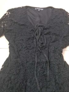 Black Lace Long Sleeve Dress