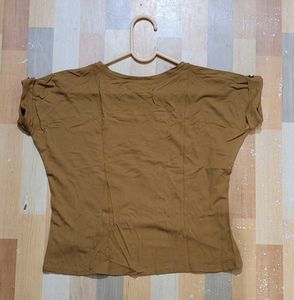Brown Colour Crop Top