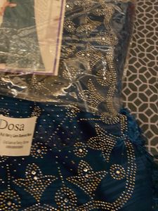Elegant Blue Embellished Saree