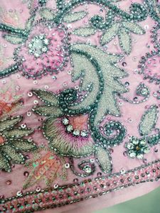 Beautiful Fully Embroidered Pink,Moti,Pearl Suit.❤