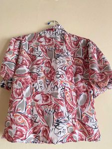 Printed Puff Sleeve Top