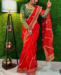 Red and Gold Dupatta