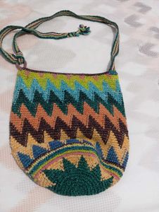 Colorful Crochet Sling Bag