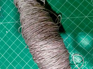 Lilac Shiny Crochet Yarn.