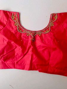 Red Embellished Blouse