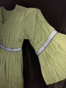 Olive Green Babydoll Dress