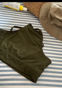Olive &amp; Black Swim/ Active Set