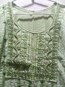 Embroidery Staight Cotton Kurti