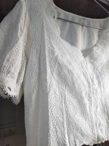 White Flower Crop Top