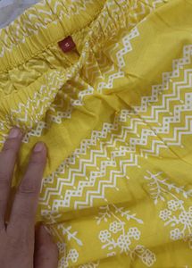 Yellow Printed Pajama Pants