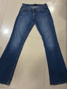 Low Waist Trendy Blue Jeans