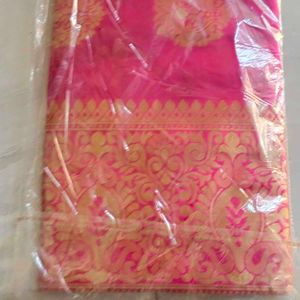 Banrasi pink Cottone silk saree ||
