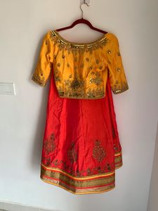 Very Beautiful Lehenga Choli With Dupatta And Heavy Work On Blouse Of Xl Size