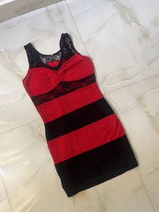 Red &amp; Black very stretchable bodycon Dres