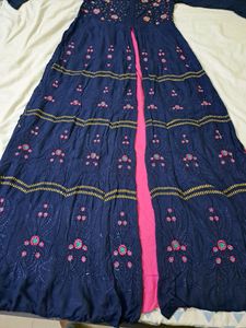 Embroidery Kurti With Attached Shrug