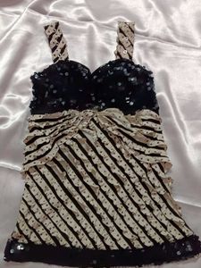 Striped Sequin Top