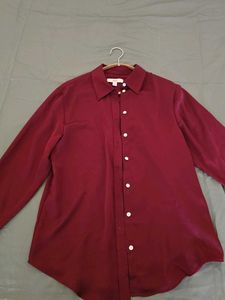 Burgundy Long Sleeve Shirt