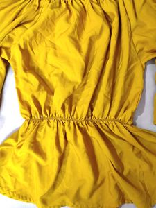 Pinteresty Yellow Top Off Shoulder