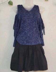 Flare Sleeves Cold Shoulder Top💦