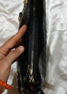 Black Embellished Shoulder Bag