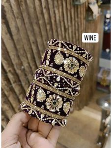Wine Velvet Bangles