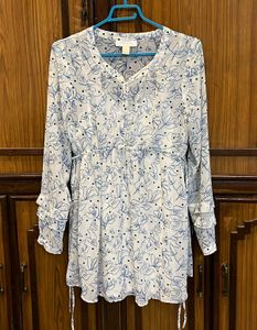 Floral Print Tunic Top