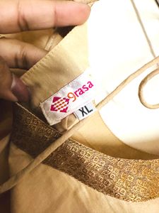 Golden ethnic top