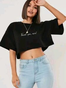 Black Cute Graphic Tee