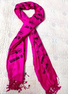 Pink &#39;Shri Mahakal&#39;Sawan Special Stole, Brand New!