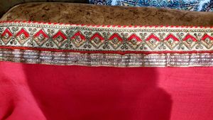 Saree Double Colour With Blouse Beautiful Looking