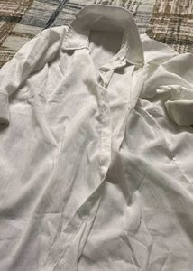 LEVI'S WHITE SHEAR SHIRT FOR WOMEN