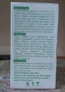 Organic Harvest Brightening Face Serum