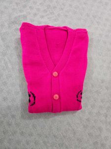 Pink Floral Knit Vest